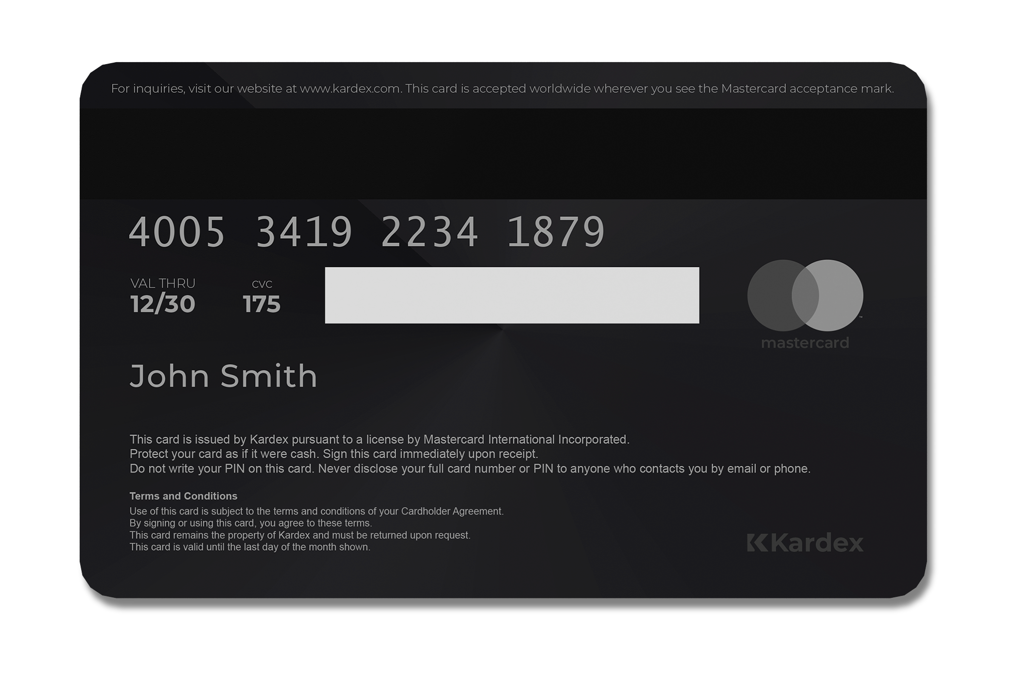 Black Card Back